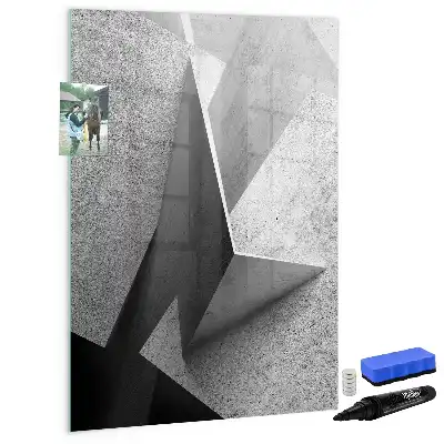 Magnetic writing board geometric abstraction design