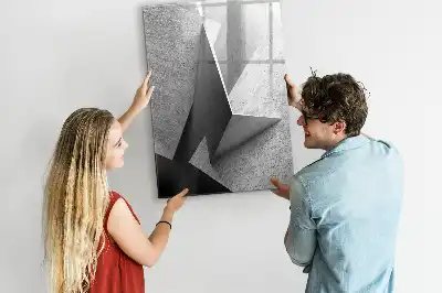 Magnetic writing board geometric abstraction design