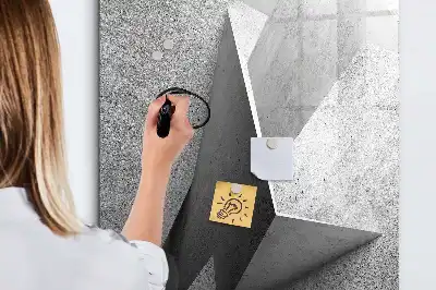 Magnetic writing board geometric abstraction design