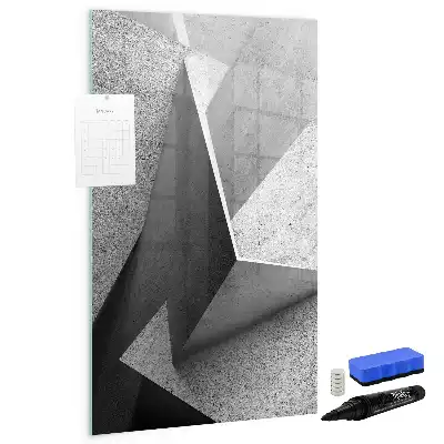 Magnetic writing board geometric abstraction design