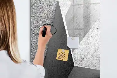 Magnetic writing board geometric abstraction design