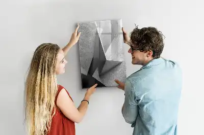 Magnetic writing board geometric abstraction design