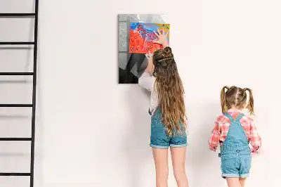 Magnetic writing board geometric abstraction design