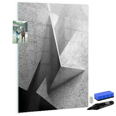 Magnetic writing board geometric abstraction design