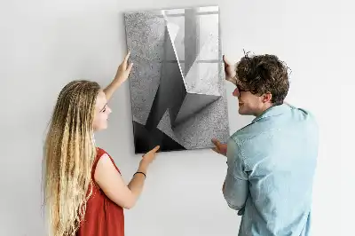 Magnetic writing board geometric abstraction design