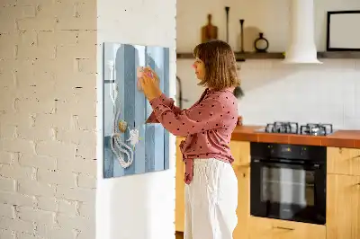 Magnetic dry erase board ocean themed accessories
