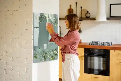 Magnetic writing board baby's breath design