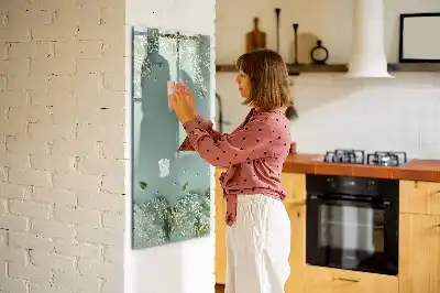 Magnetic writing board baby's breath design