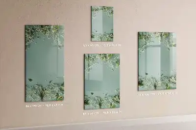 Magnetic writing board baby's breath design