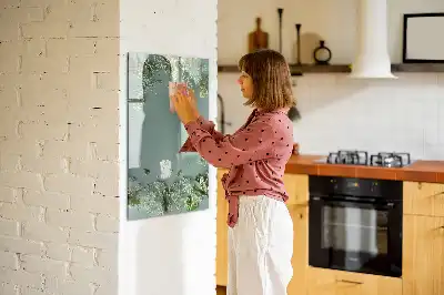 Magnetic writing board baby's breath design