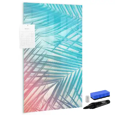 Magnetic writing board palm leaves pattern