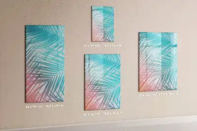 Magnetic writing board palm leaves pattern