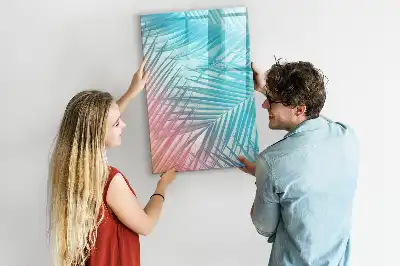 Magnetic writing board palm leaves pattern