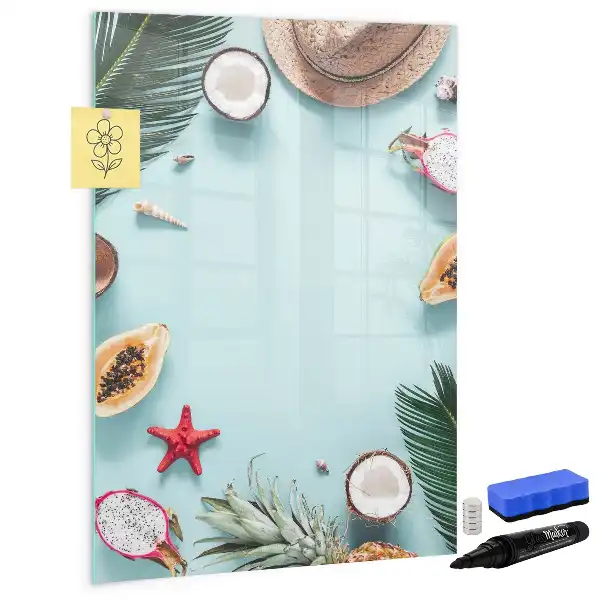 Magnetic dry erase board summer composition design