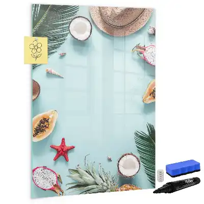 Magnetic dry erase board summer composition design