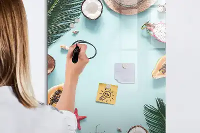 Magnetic dry erase board summer composition design