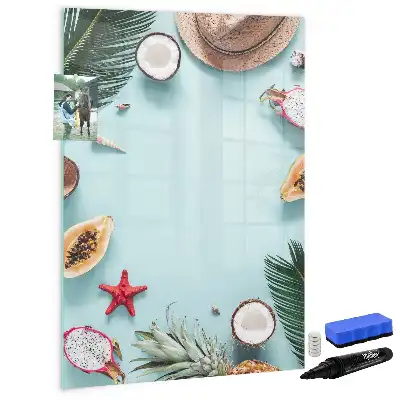 Magnetic dry erase board summer composition design