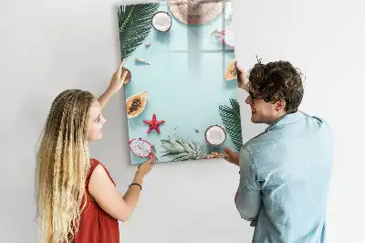 Magnetic dry erase board summer composition design