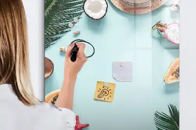 Magnetic dry erase board summer composition design