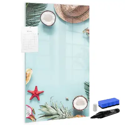 Magnetic dry erase board summer composition design
