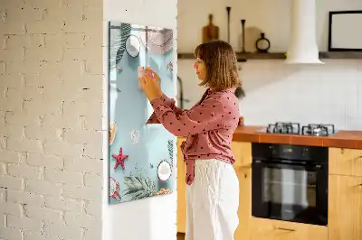 Magnetic dry erase board summer composition design