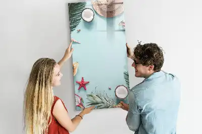 Magnetic dry erase board summer composition design