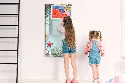 Magnetic dry erase board summer composition design