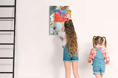 Magnetic dry erase board summer composition design