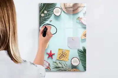 Magnetic dry erase board summer composition design