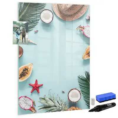 Magnetic dry erase board summer composition design
