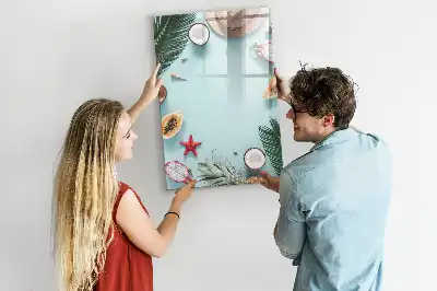 Magnetic dry erase board summer composition design