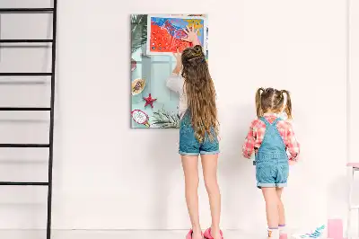 Magnetic dry erase board summer composition design