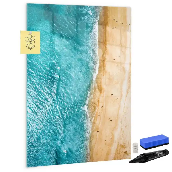 Magnetic writing board sea beach design