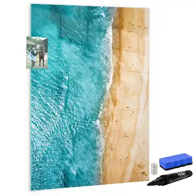 Magnetic writing board sea beach design