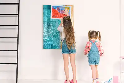 Magnetic writing board sea beach design