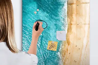Magnetic writing board sea beach design