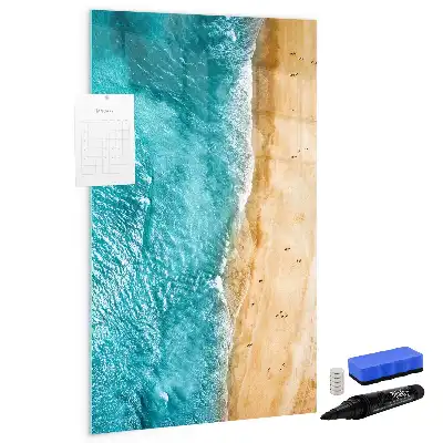 Magnetic writing board sea beach design