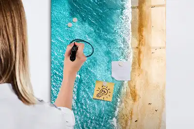 Magnetic writing board sea beach design