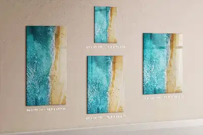 Magnetic writing board sea beach design