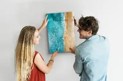Magnetic writing board sea beach design