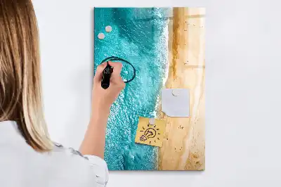 Magnetic writing board sea beach design
