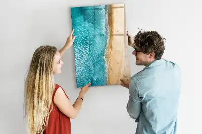 Magnetic writing board sea beach design