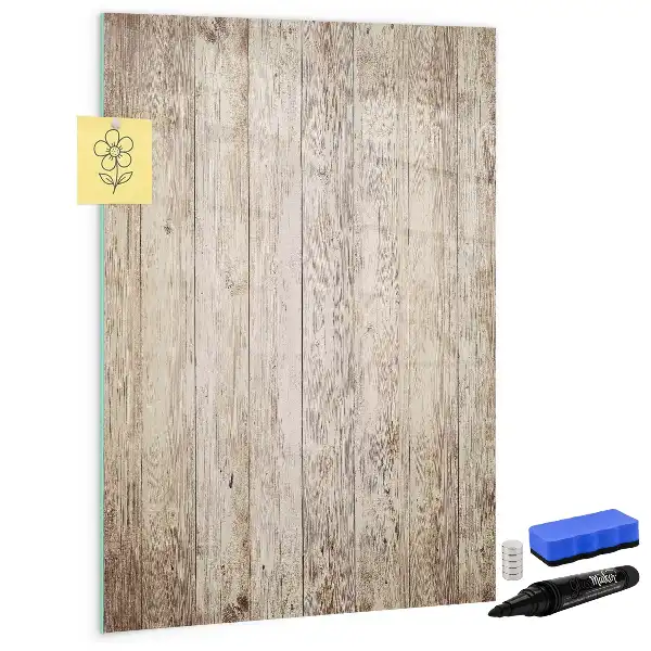 Magnetic dry erase board with wooden frame