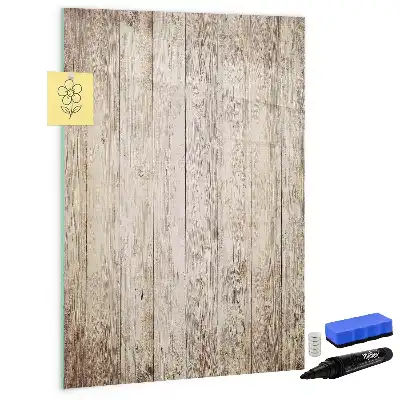 Magnetic dry erase board with wooden frame