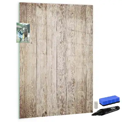 Magnetic dry erase board with wooden frame