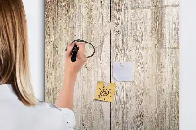 Magnetic dry erase board with wooden frame