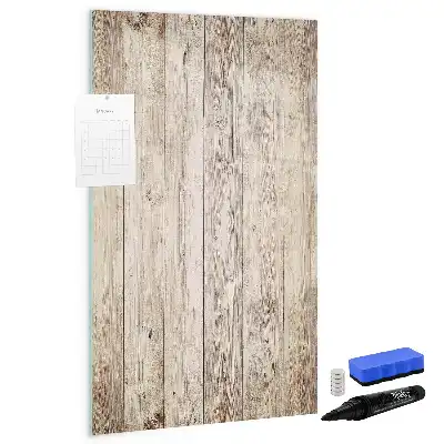 Magnetic dry erase board with wooden frame