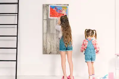 Magnetic dry erase board with wooden frame