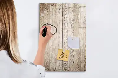 Magnetic dry erase board with wooden frame