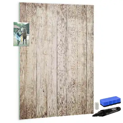 Magnetic dry erase board with wooden frame